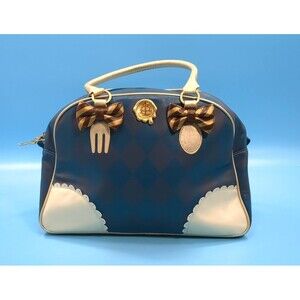 Angelic Pretty Cutlery Bag Fork Spoon Blue Diamond Print Purse NEW